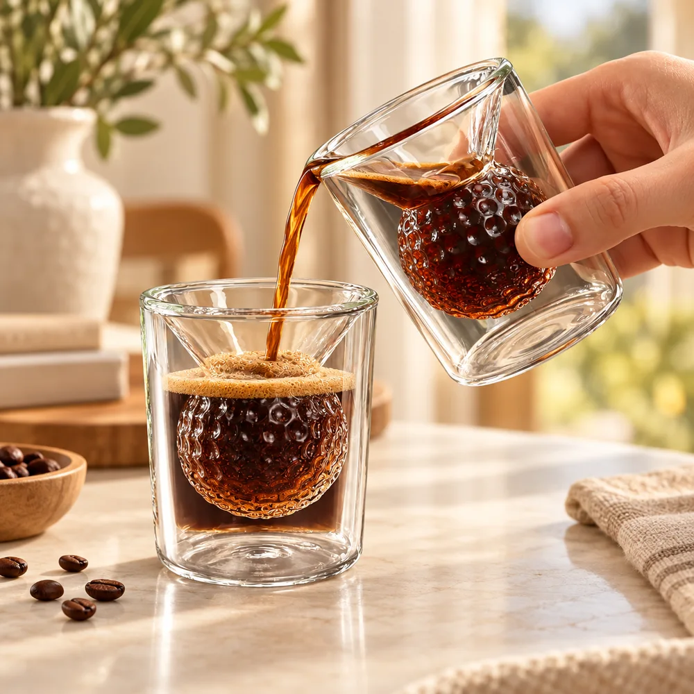 Double Layer Golf Ball Glass