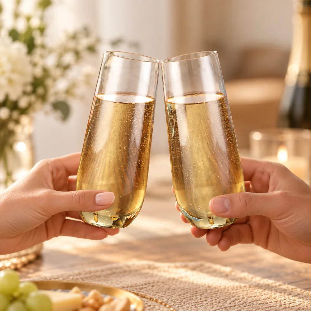Champagne Crystal Glasses — Form and function