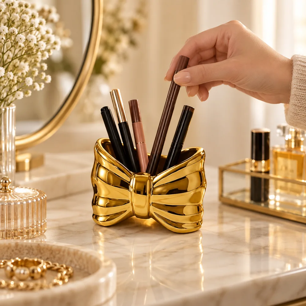 Bow Makeup Brush Holder — Ready for your space