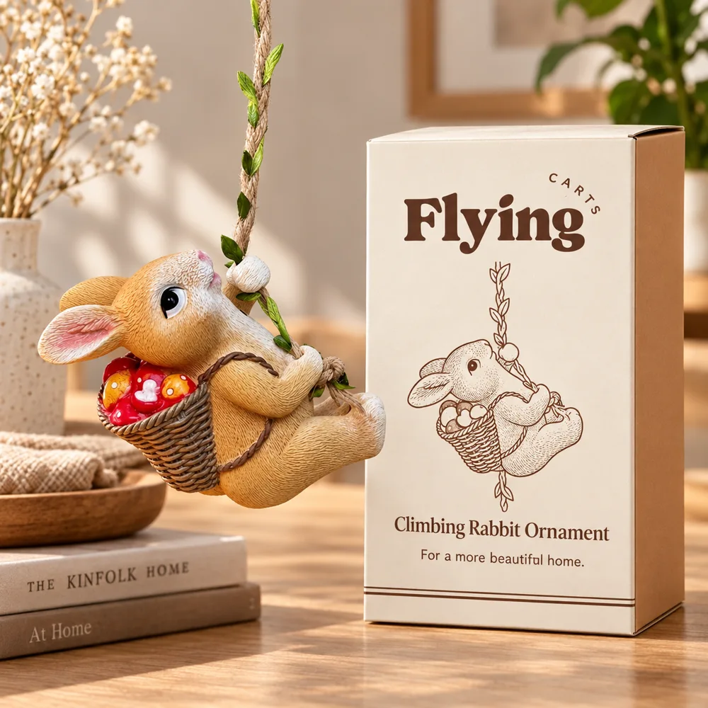 Climbing Rabbit Ornament styled view