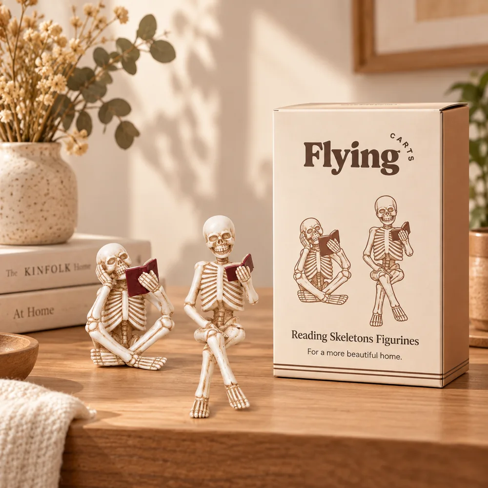Reading Skeletons Figurines styled view