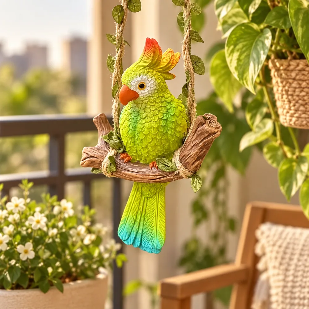 Hanging Parrot Decor Ornament — Form and function