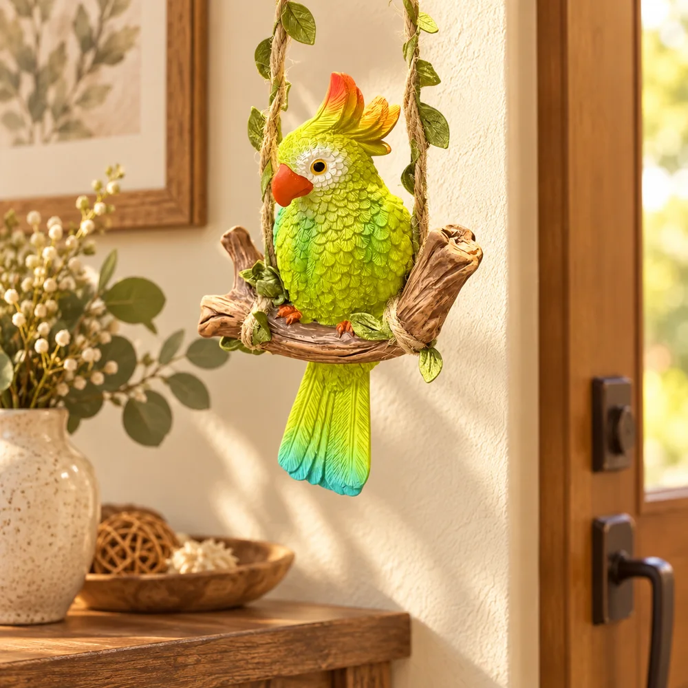 Hanging Parrot Decor Ornament — Ready for your space