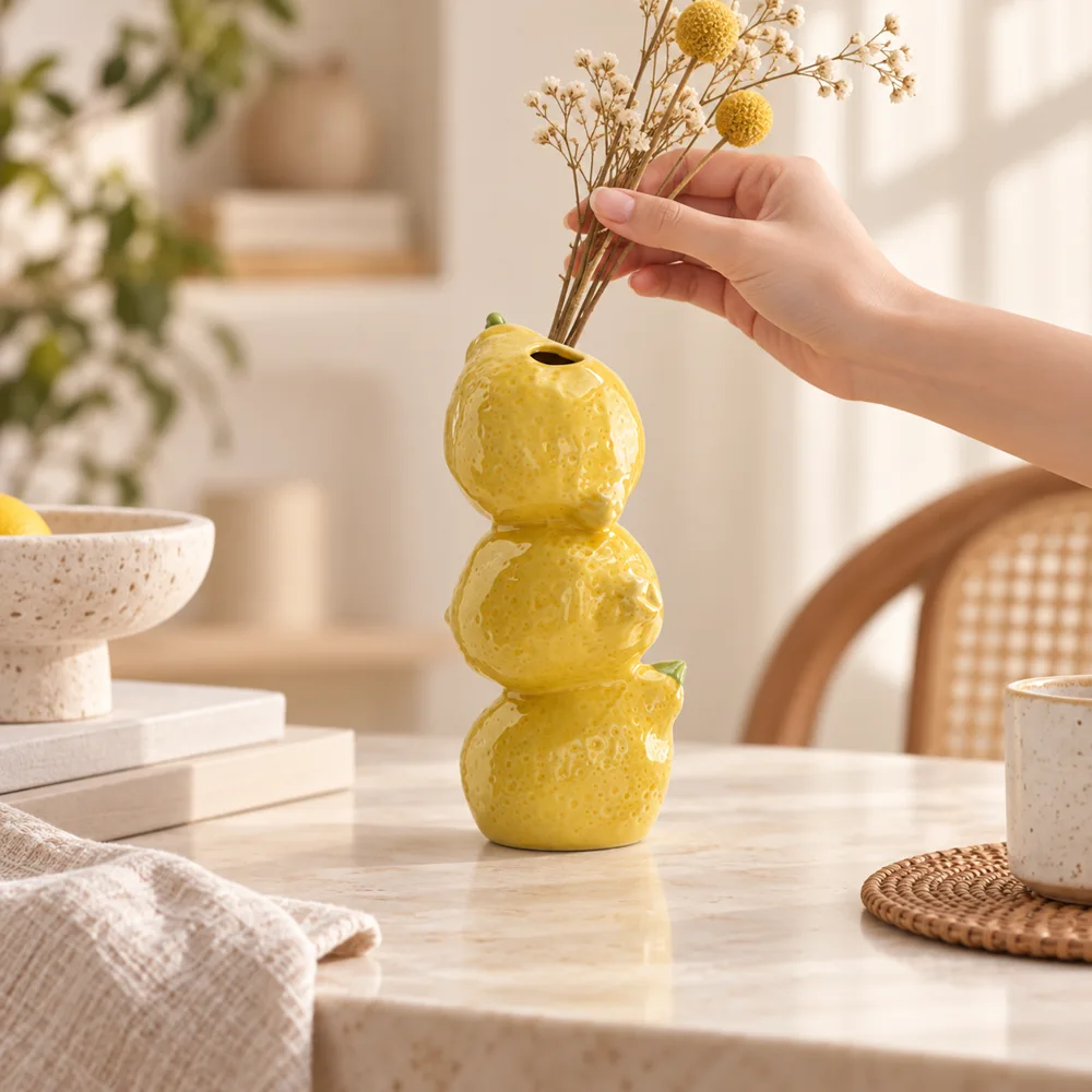 Creative Fruit Stack Vase close view