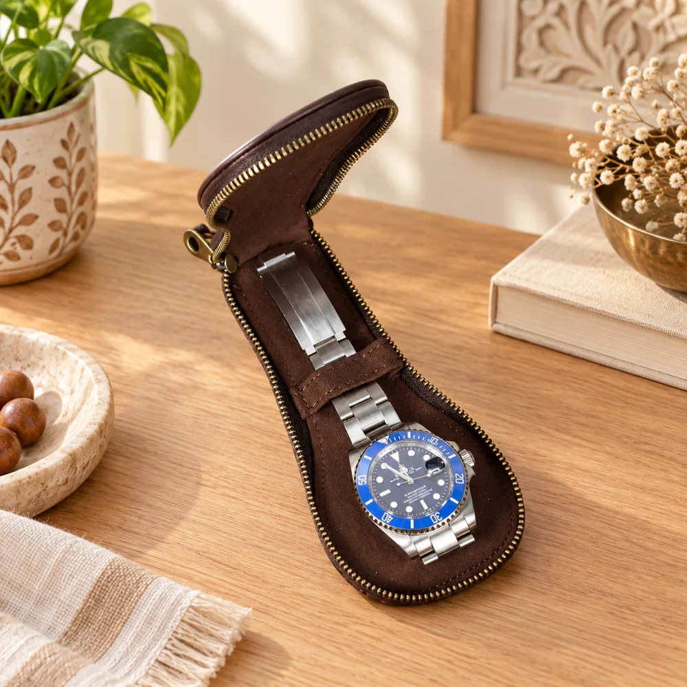 Vintage Leather Watch Sleeve