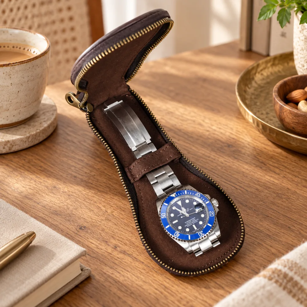 Vintage Leather Watch Sleeve — Form and function