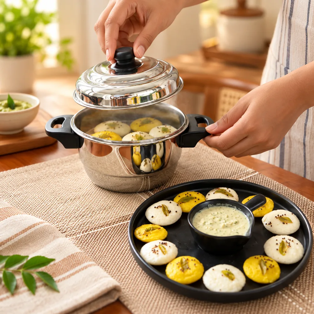 Stainless Steel Mini Idli Pot