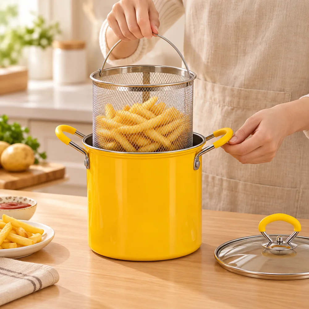 Premium Deep Fryer Pot — Everyday setup