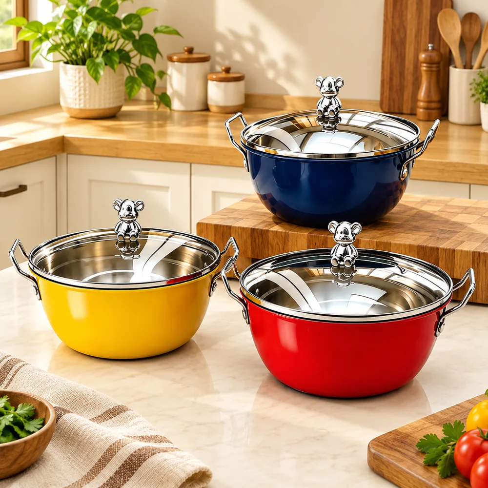 Colorful Bear Cooking Pot