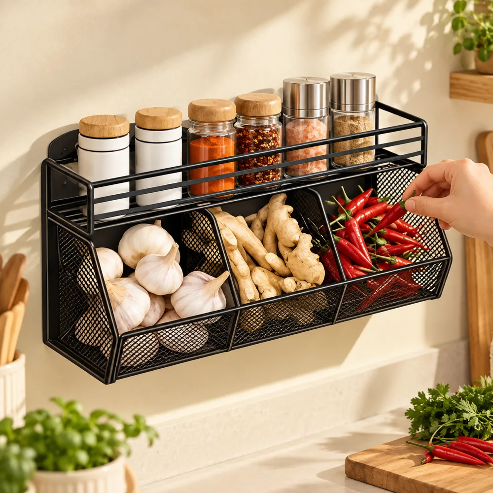 Wall Mounted Food Storage Rack