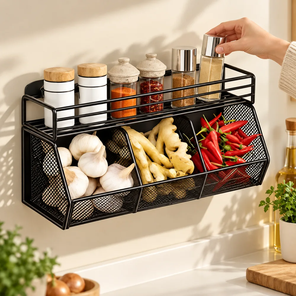 Wall Mounted Food Storage Rack — Ready for your space