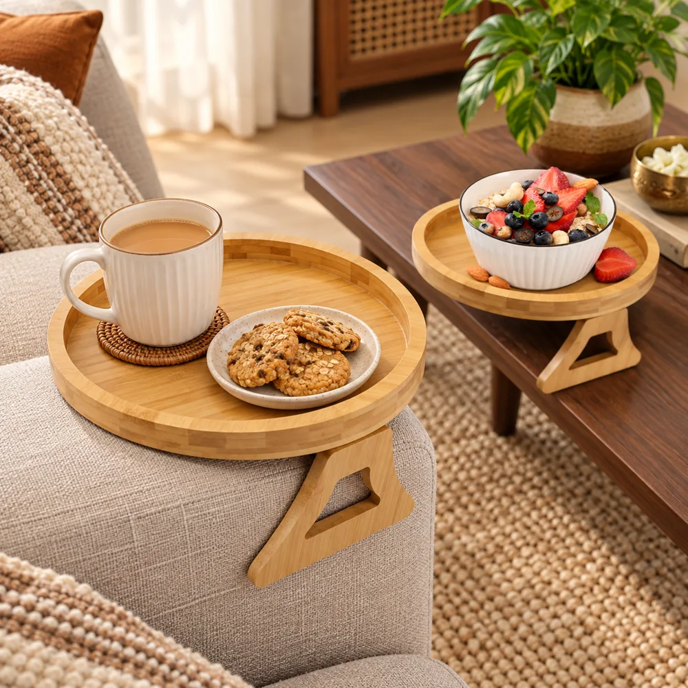Bamboo Sofa Tray — Form and function