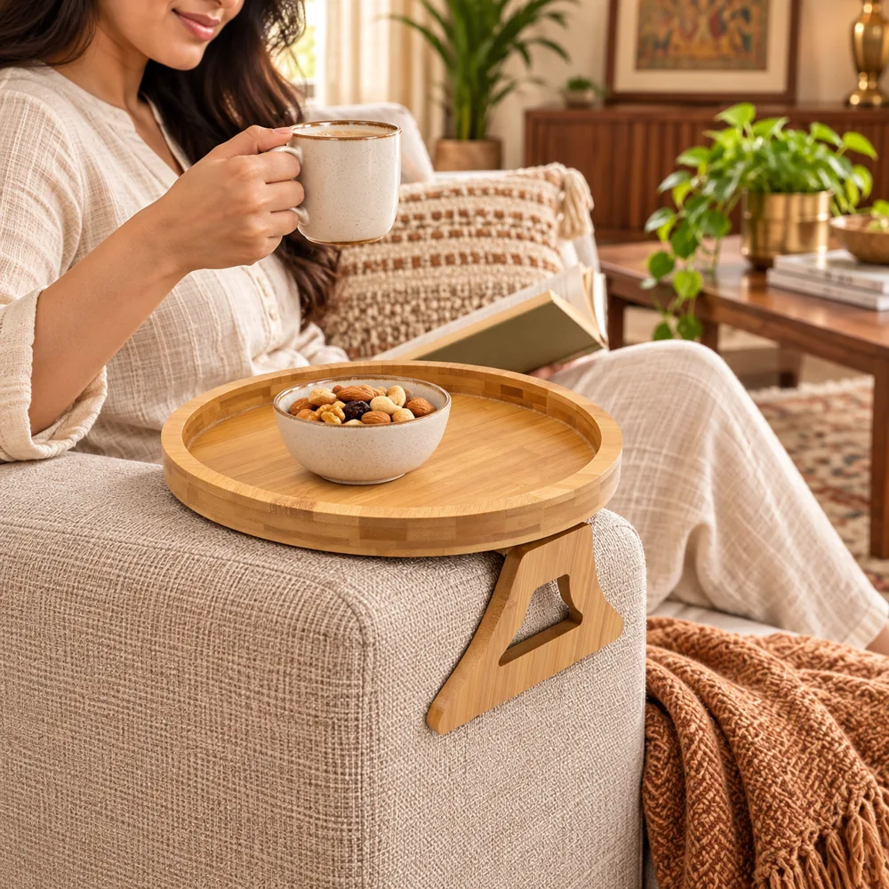 Bamboo Sofa Tray — Ready for your space
