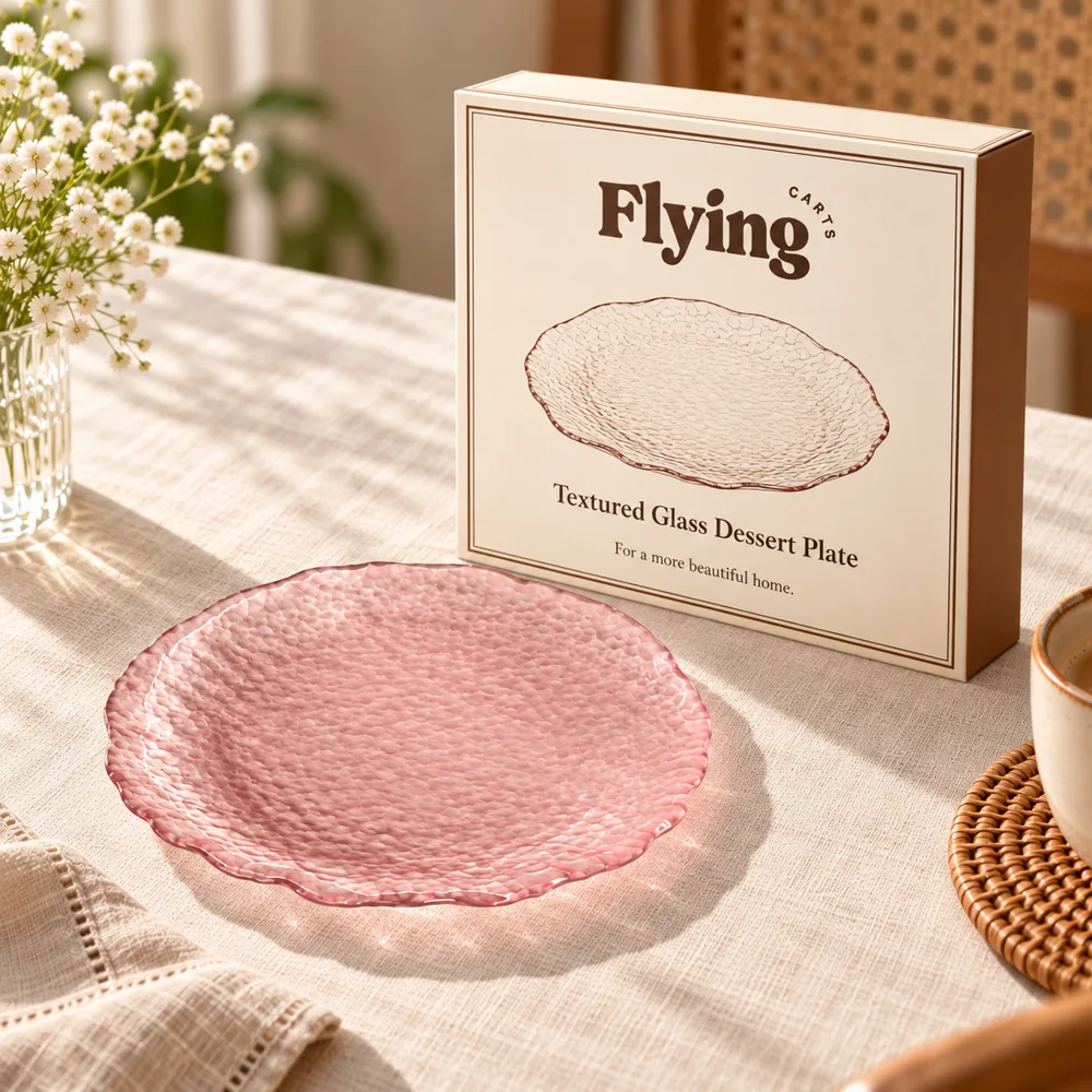 Blush Glacier Round Dessert Plates (Small Pink Plate) styled view