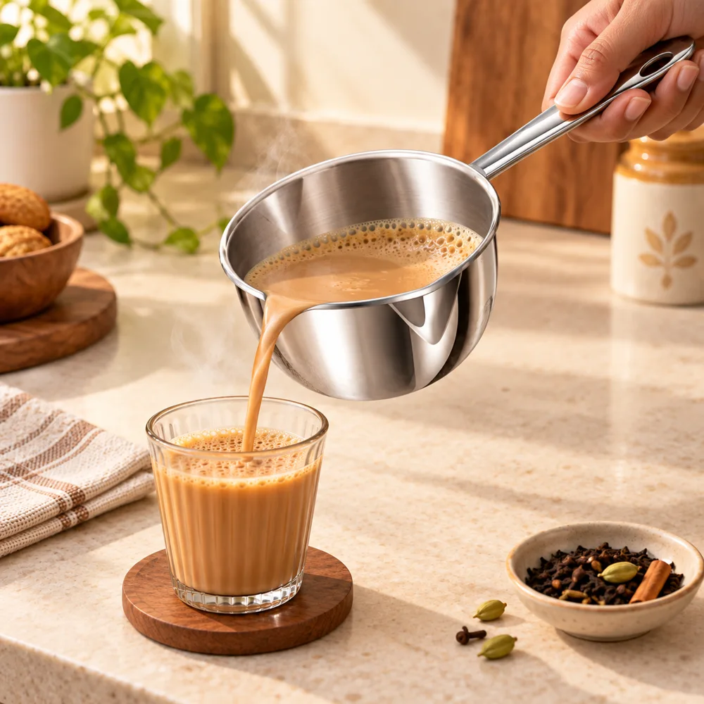 All-Steel Handle Mini Pouring Pan (250 ml) — Form and function