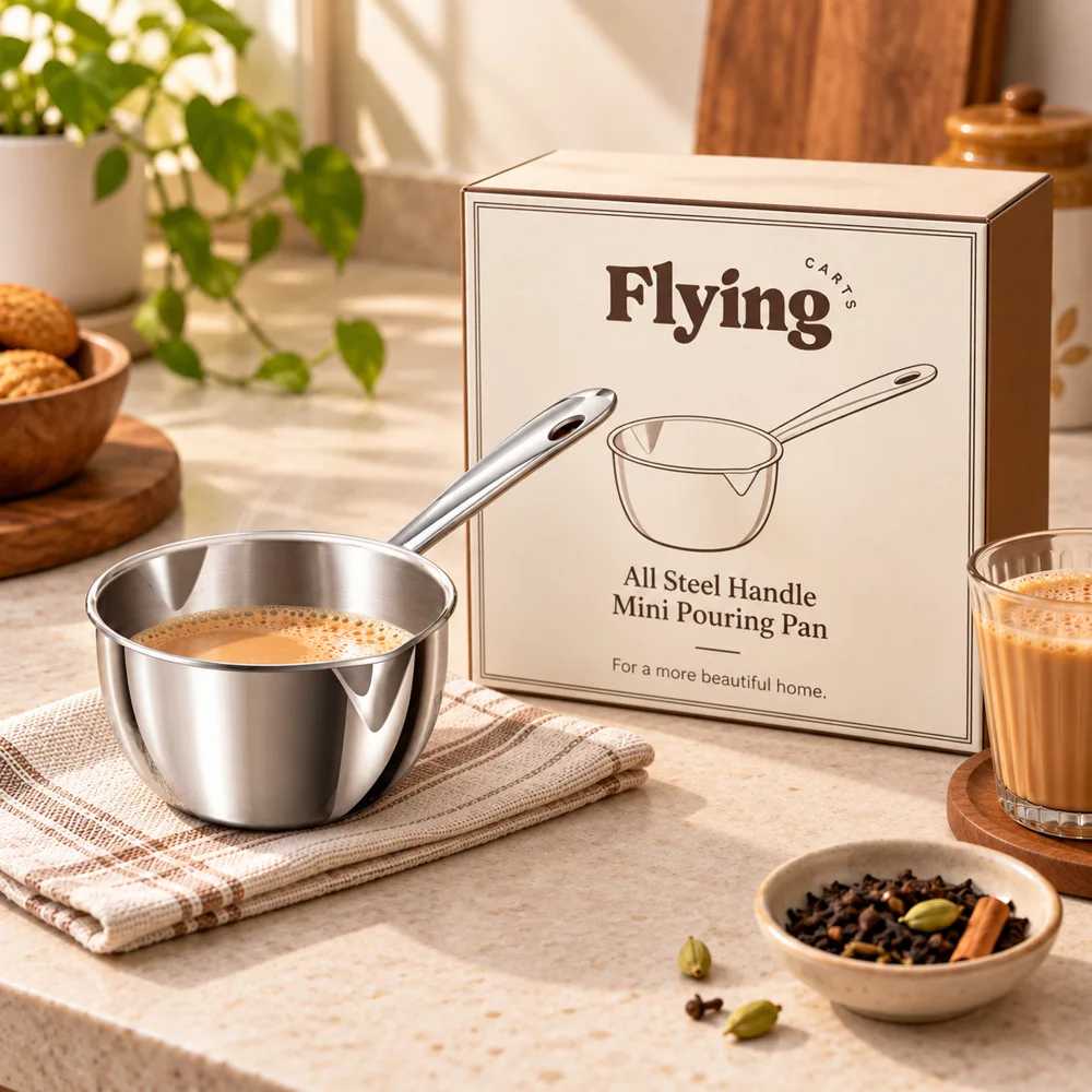 All-Steel Handle Mini Pouring Pan (250 ml) styled view