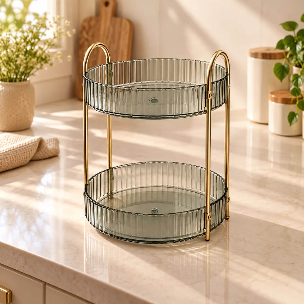 Two-Tier Bottle Organiser (Clear) detail