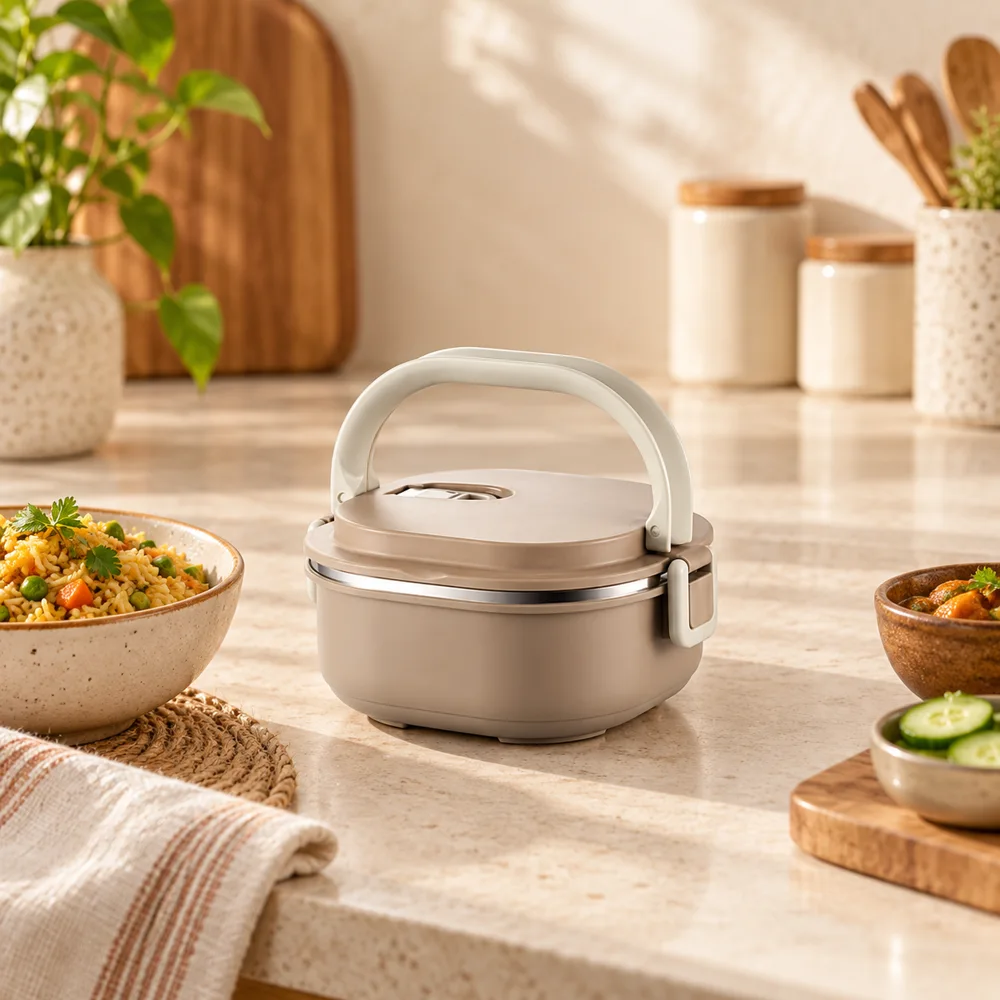 Stackable Stainless Steel Lunch Box (1400 ml & 2 Layers)