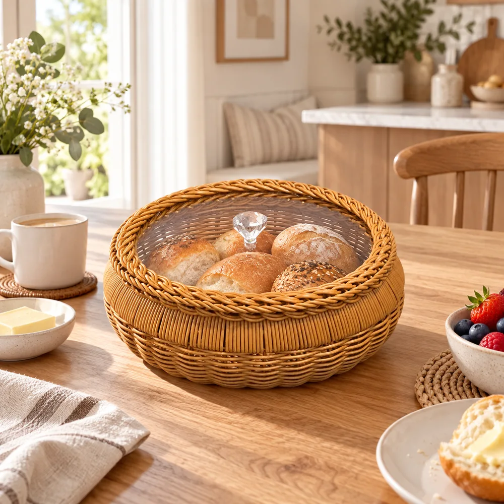 Round Lidded Woven Basket (30 × 11 cm) — Form and function