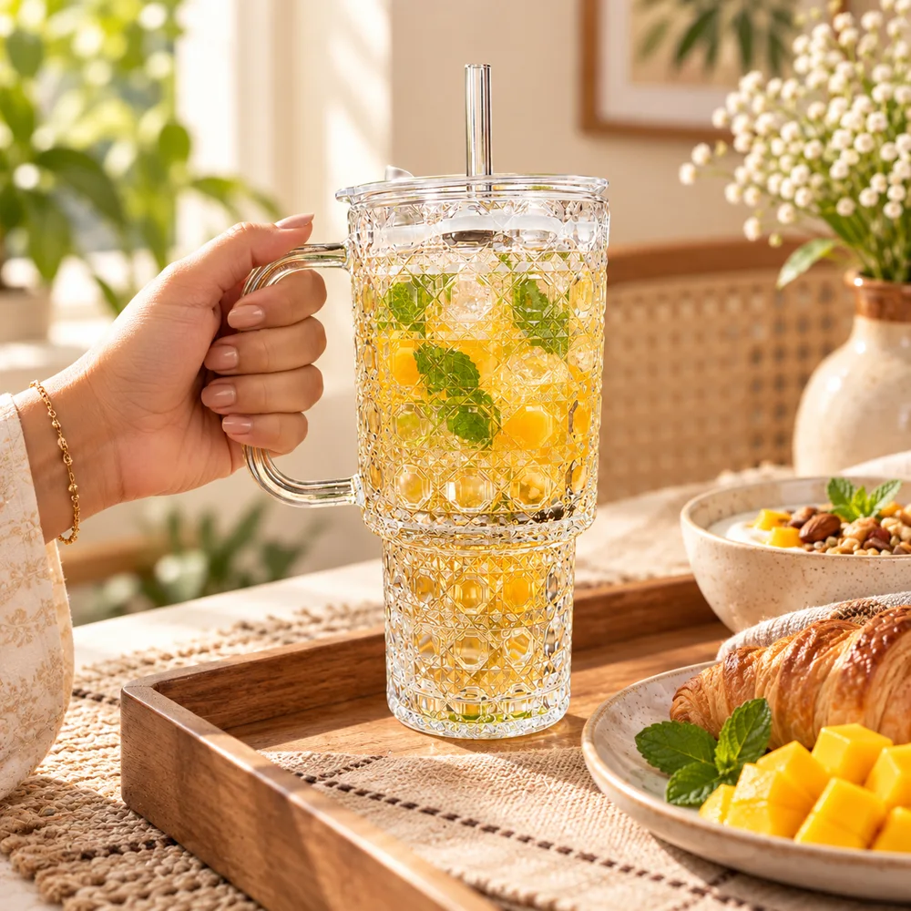 Gemstone 500ml Handle Tumbler (500 ml) in use