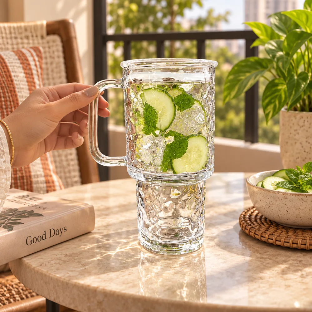 Glacier 500ml Handle Tumbler (500 ml) — Ready for your space
