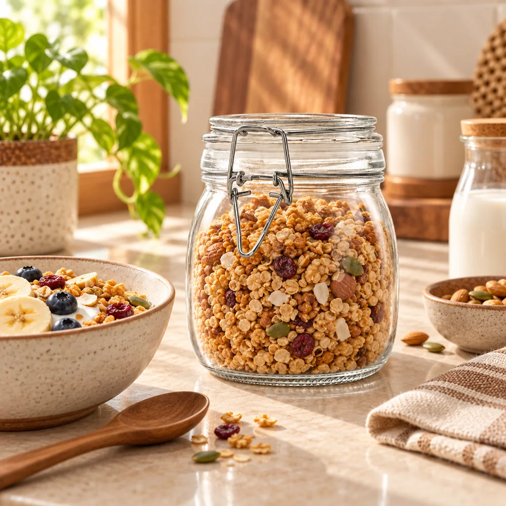 Round Clip-Top Pantry Jars (750 ml) — Ready for your space