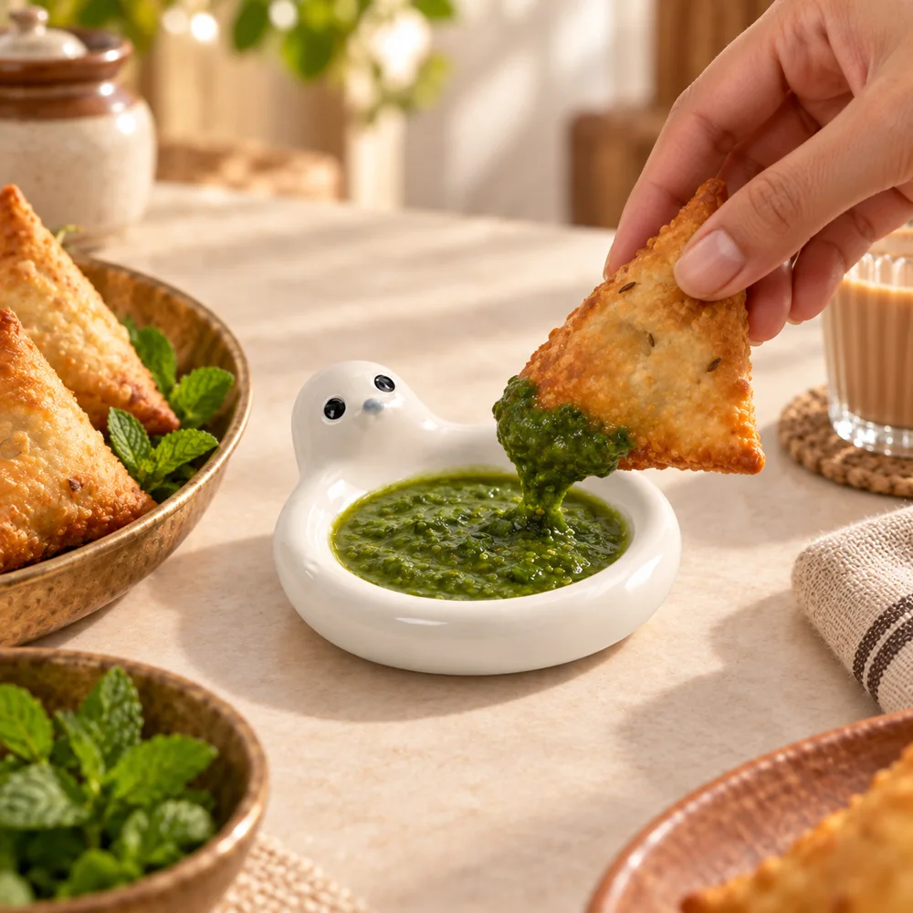 Seal Ceramic Dipping Dish — Everyday setup