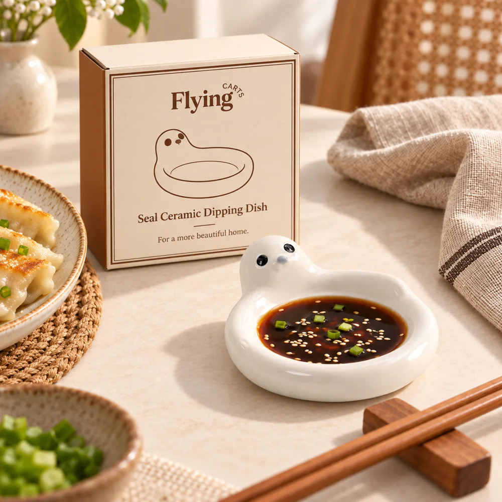 Seal Ceramic Dipping Dish styled view