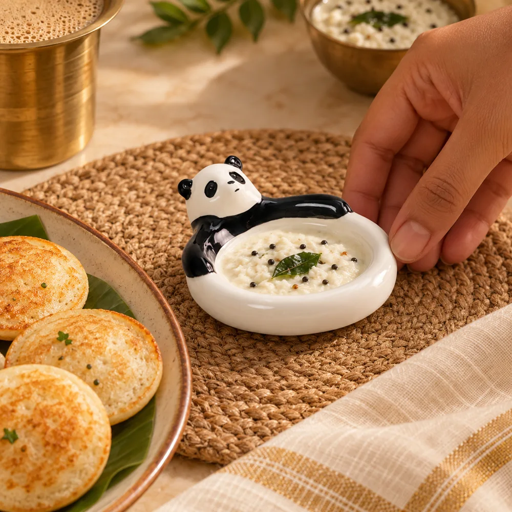 Panda Ceramic Dipping Dish — Form and function