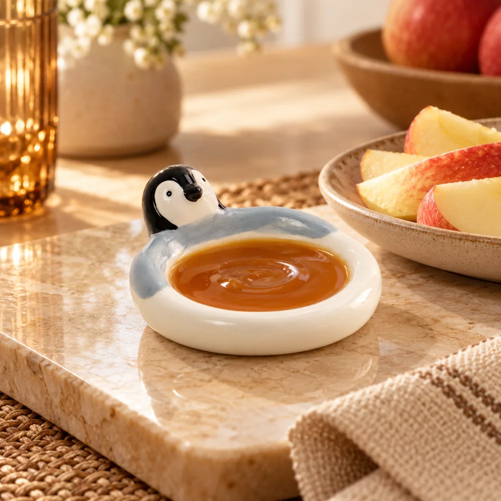 Penguin Ceramic Dipping Dish — Ready for your space