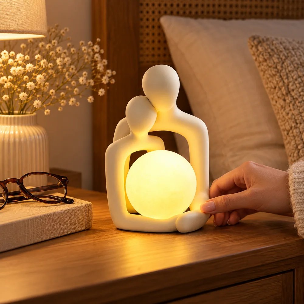 Together Leaning Couple Accent Light (USB Rechargeable) in use