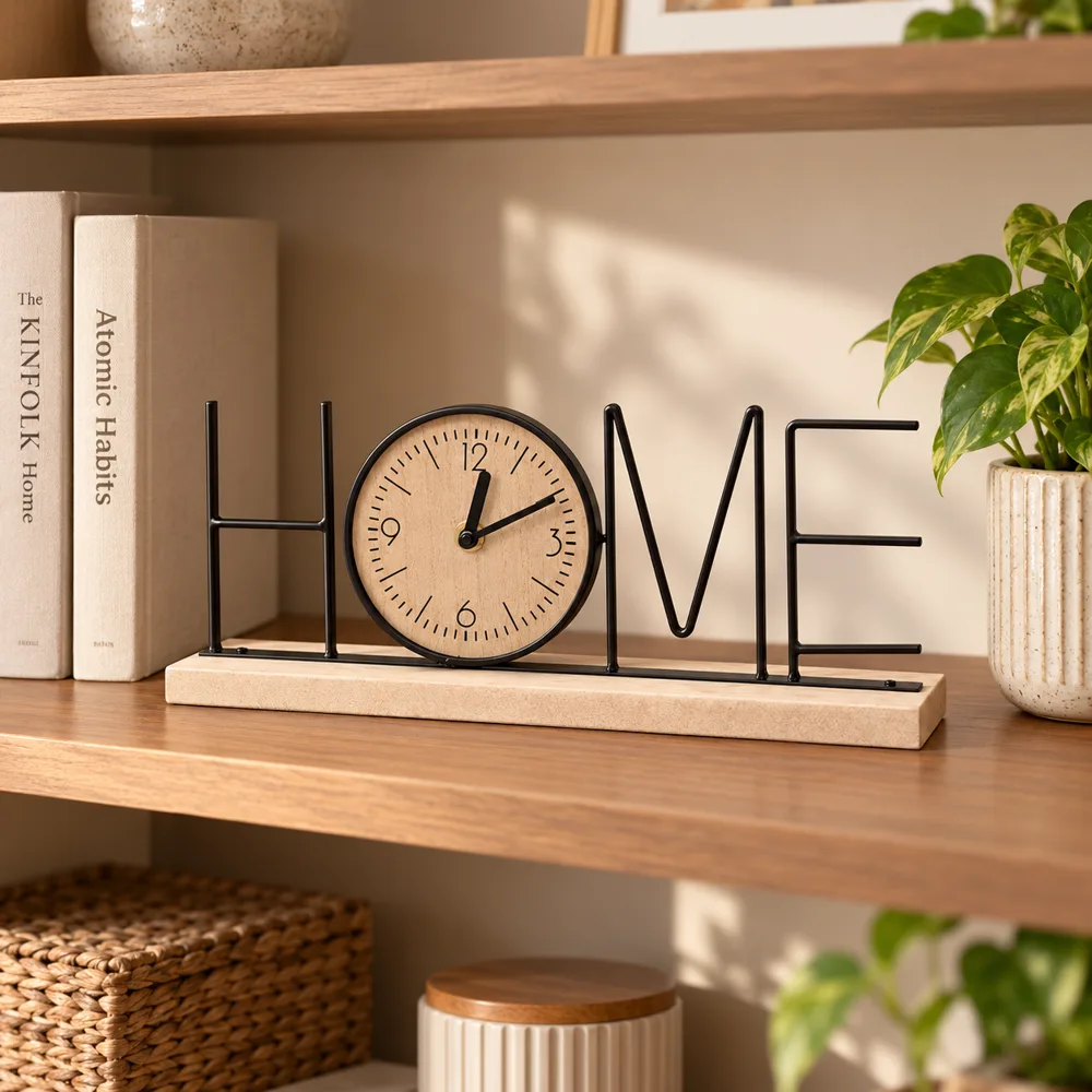 HOME Letter Table Clock — Ready for your space