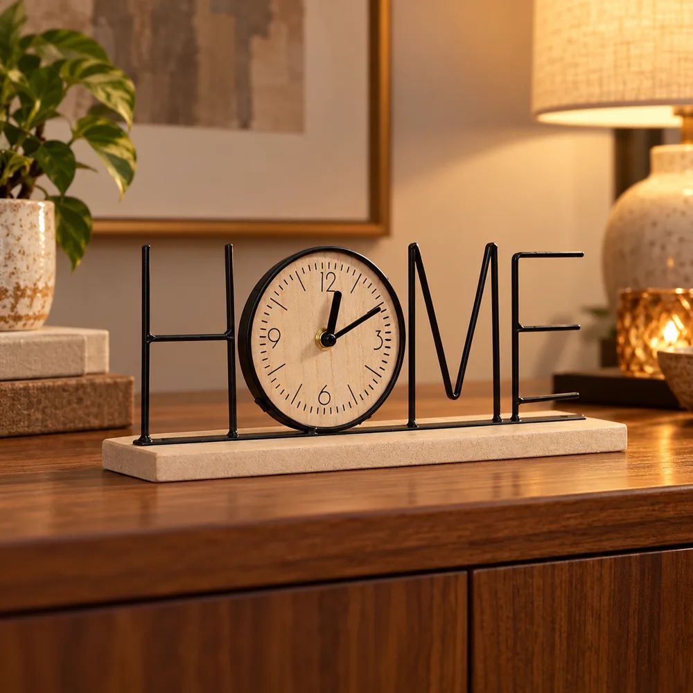 HOME Letter Table Clock detail