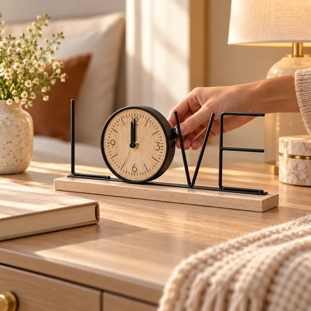 LOVE Letter Table Clock — Form and function