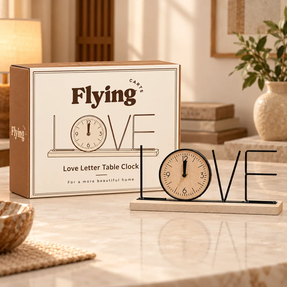 LOVE Letter Table Clock styled view