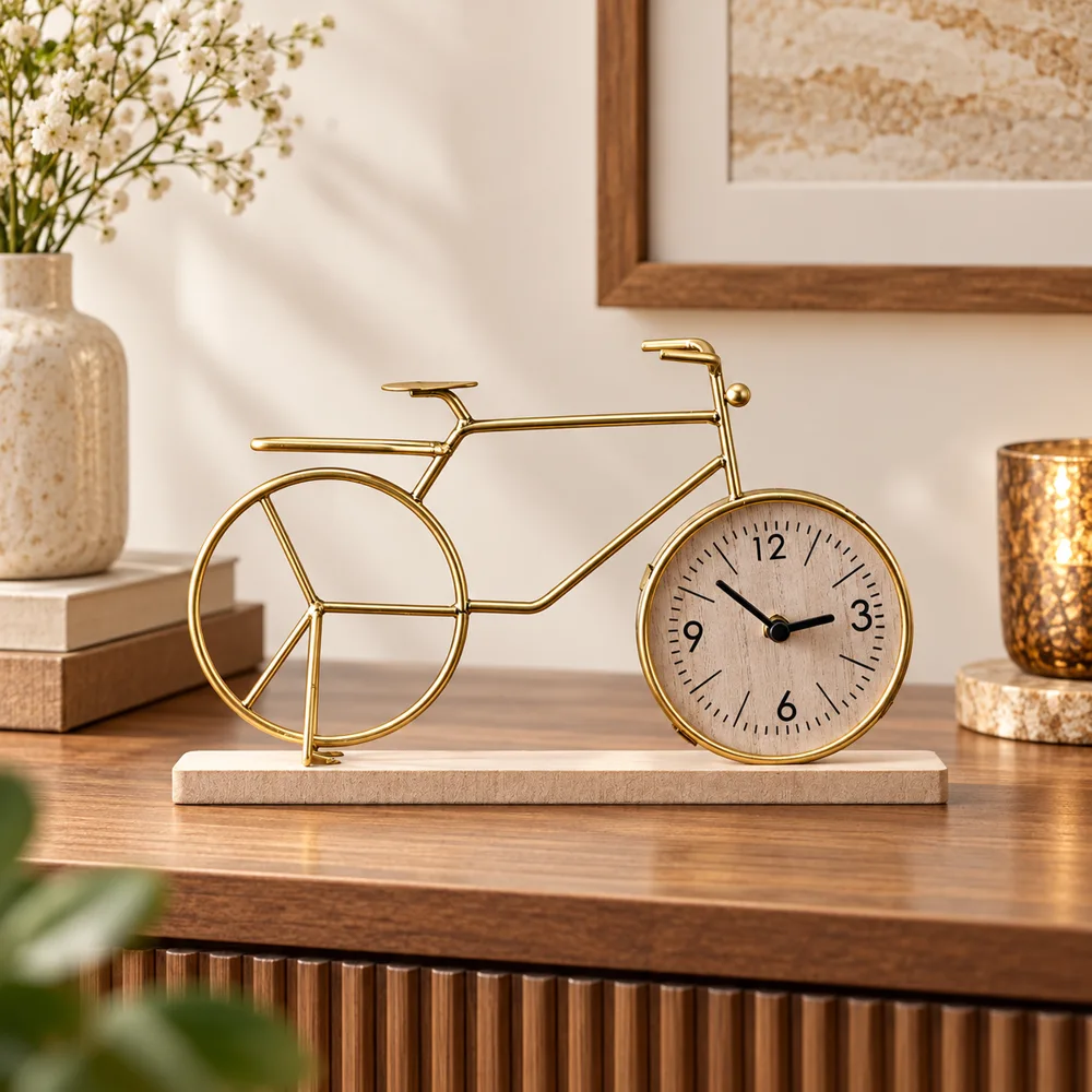 Vintage Bicycle Table Clock