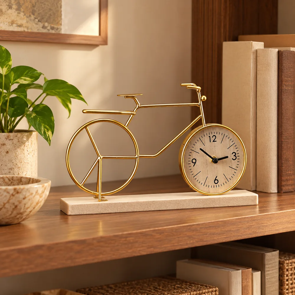 Vintage Bicycle Table Clock — Form and function