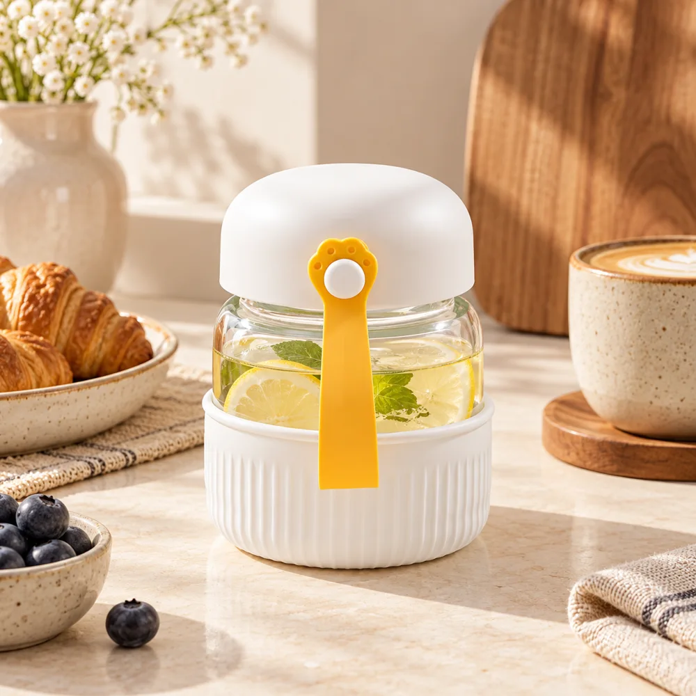 Chubby Portable Glass Cup (300 ml)