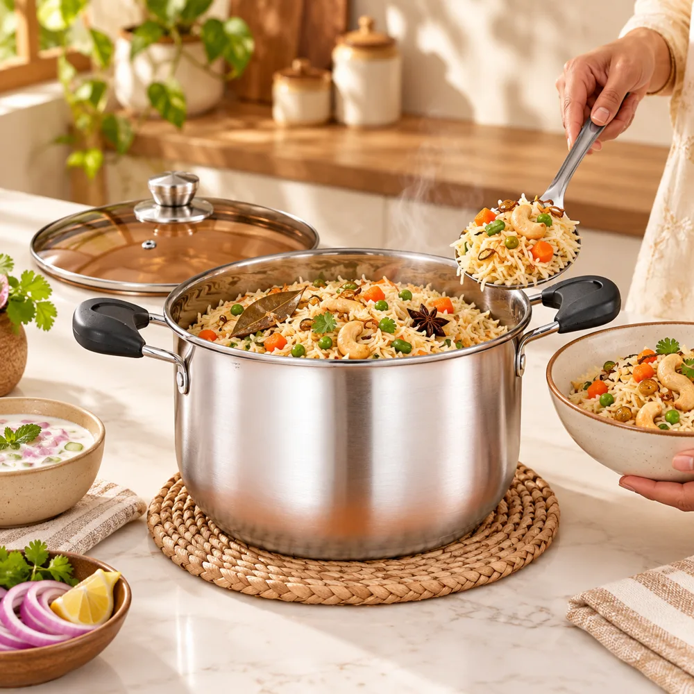 Steel Soup Pot with Lid (20 cm) — Form and function