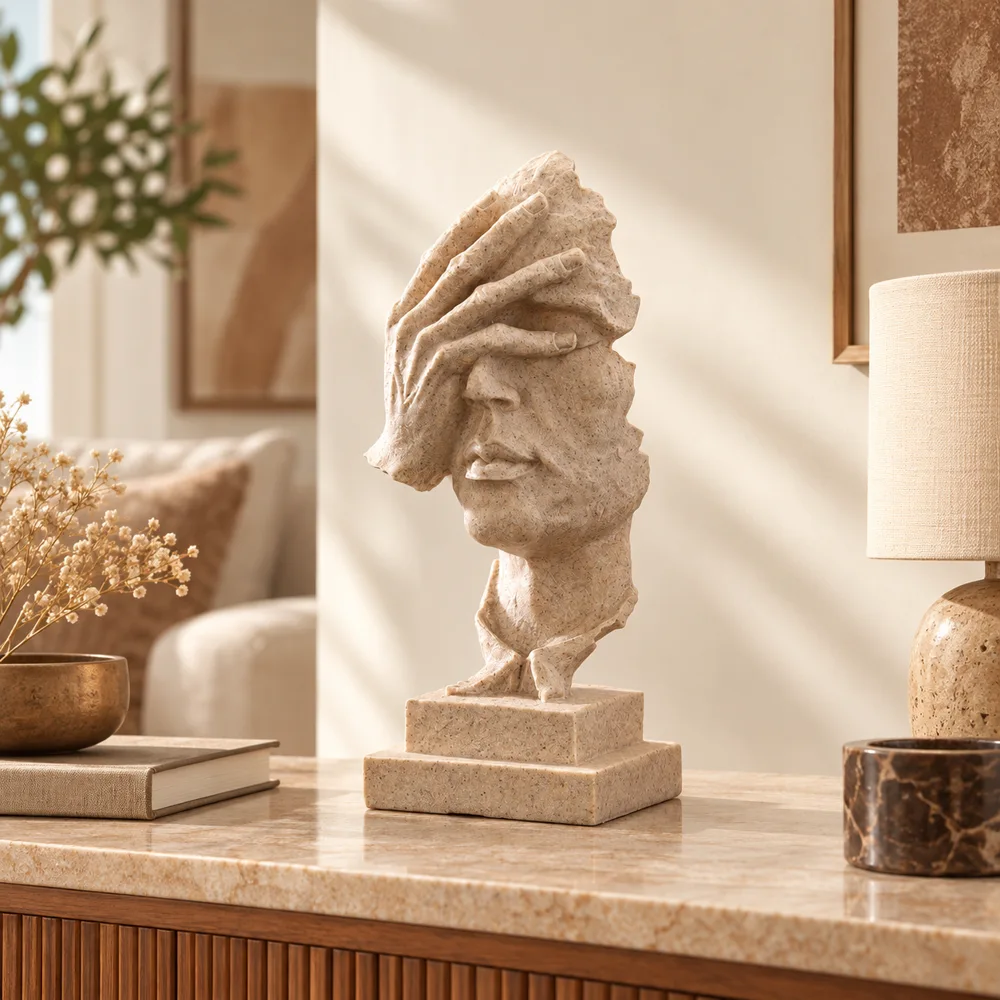 Quietude Sandstone Reflection Sculpture