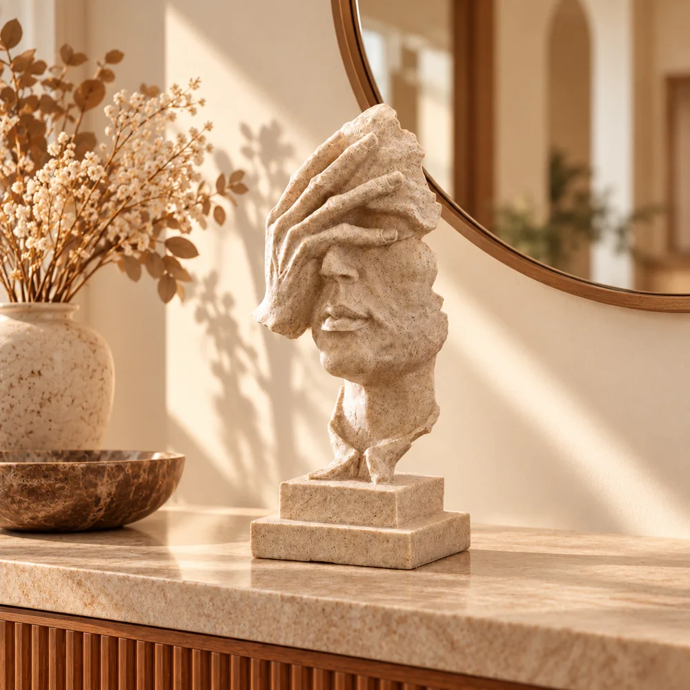 Quietude Sandstone Reflection Sculpture — Ready for your space