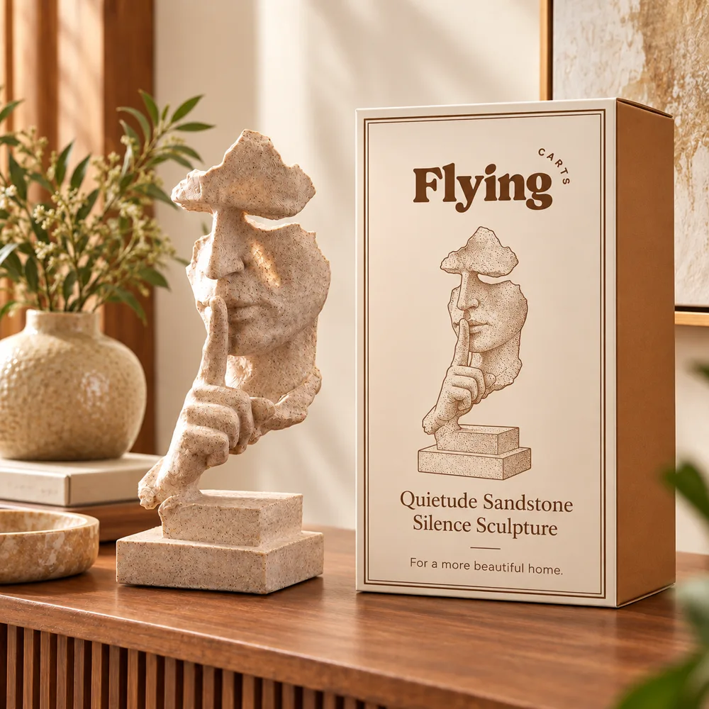 Quietude Sandstone Silence Sculpture styled view
