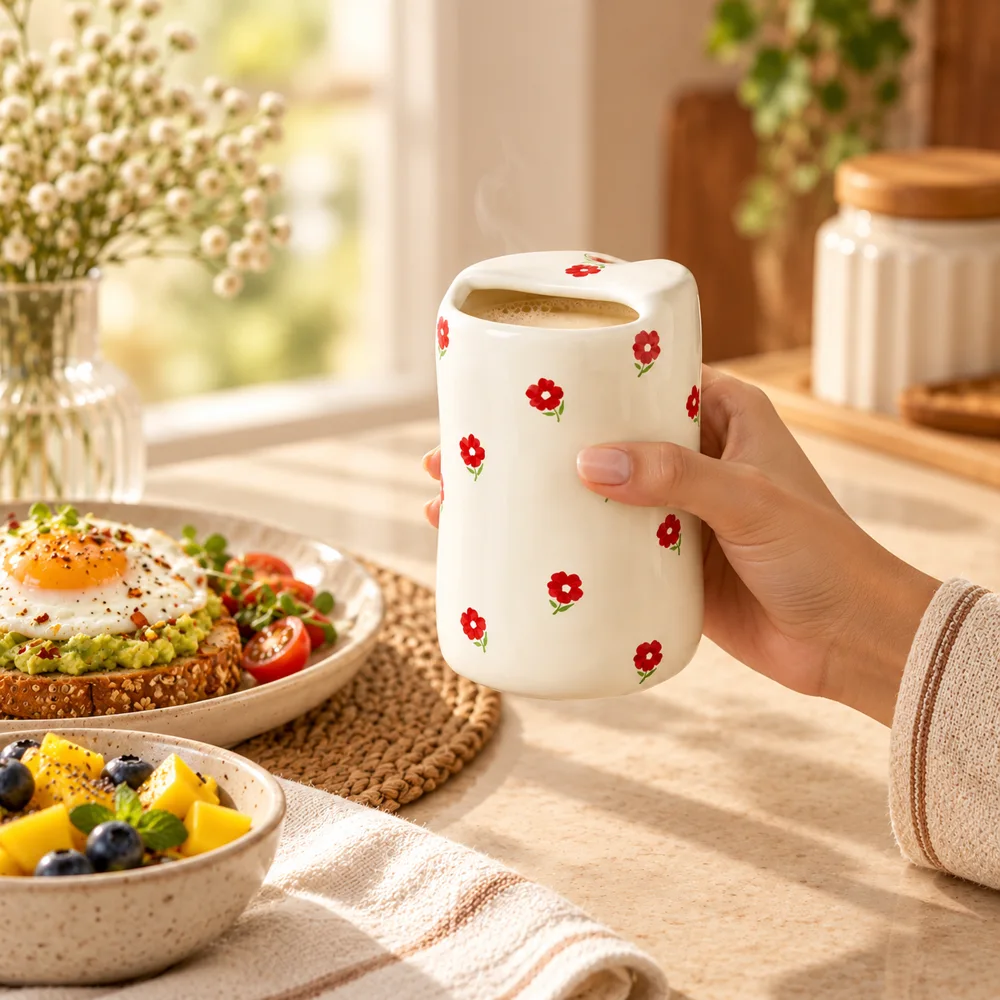 Little Blossom Ceramic Mug (330 ml) — Everyday setup