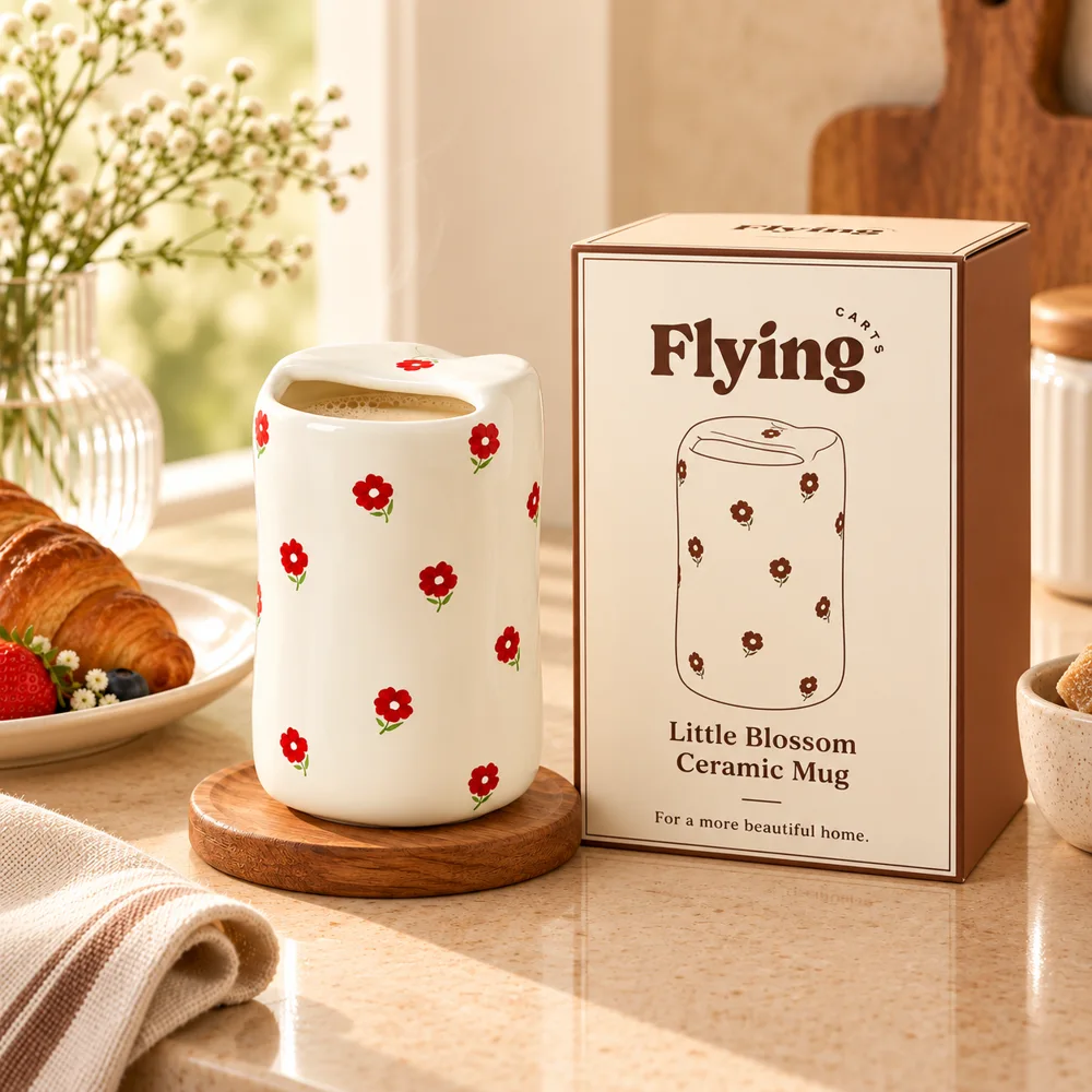 Little Blossom Ceramic Mug (330 ml) styled view