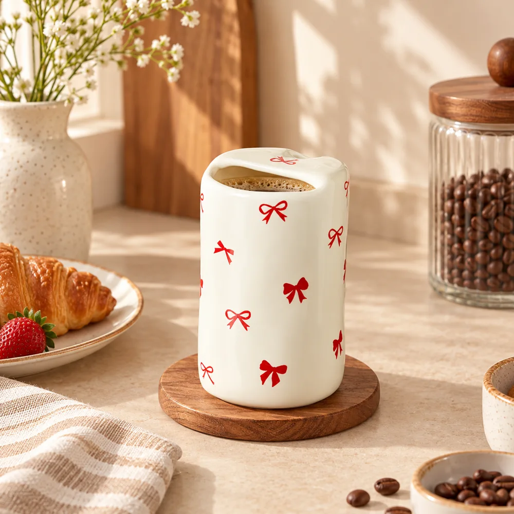 Ribbon Bow Ceramic Mug (330 ml)