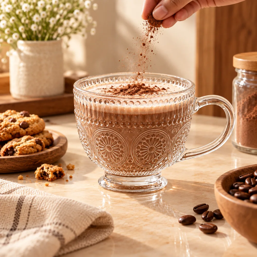 Sunflower Embossed Glass Mug (400 ml & Gold Rim) — Ready for your space