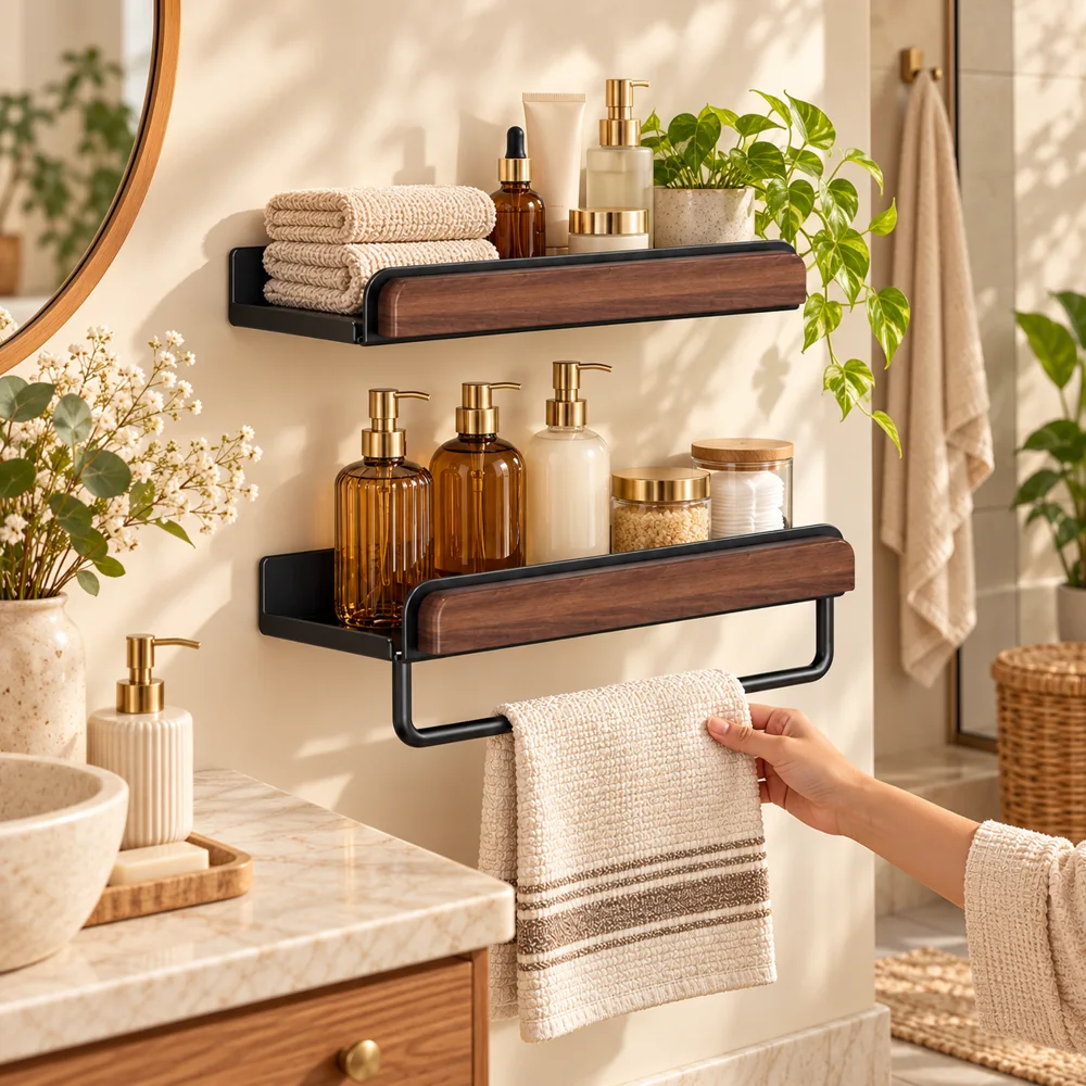 Double tier Wall Spice Shelf (30 cm) — Ready for your space