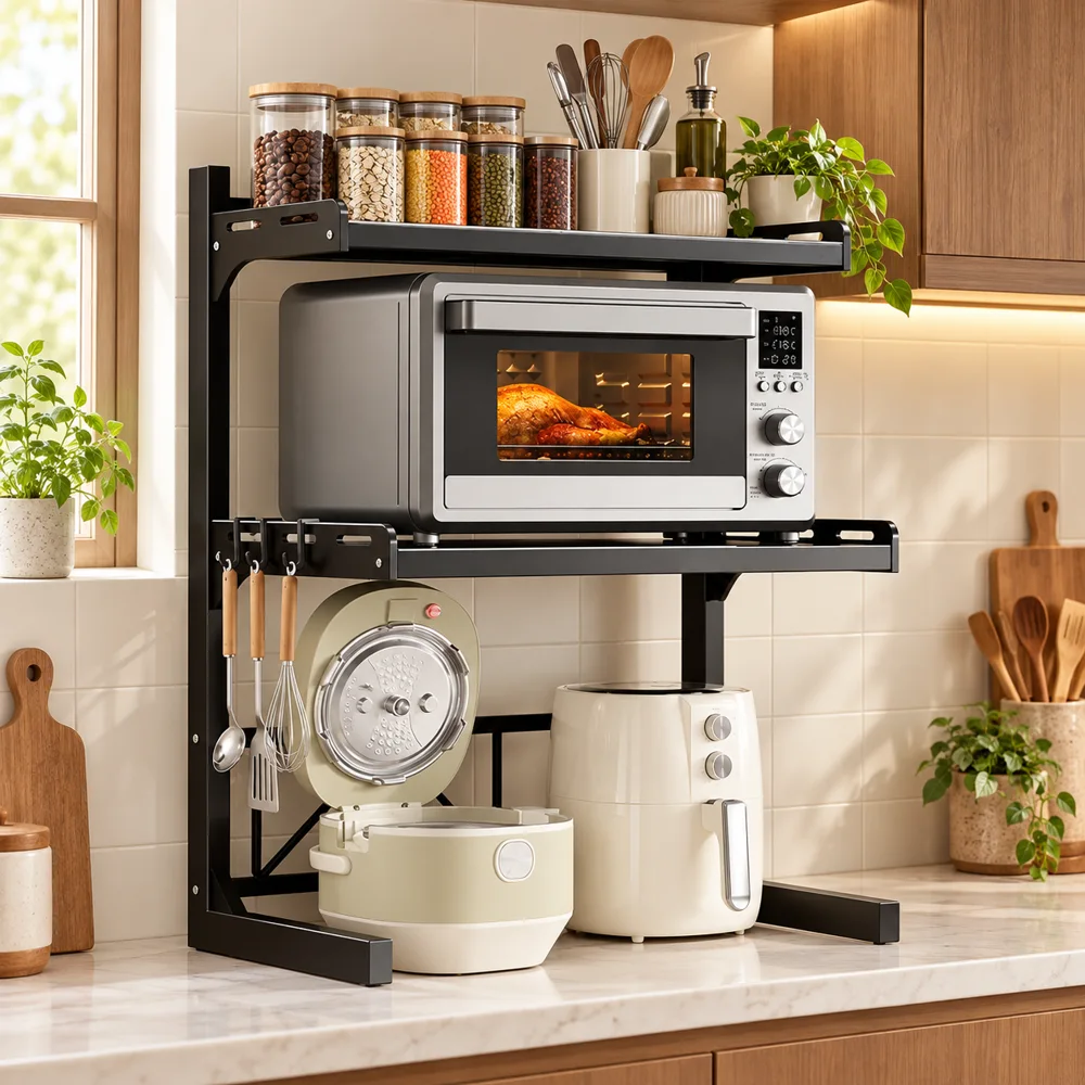 Adjustable Appliance Rack Three-Tier Frame