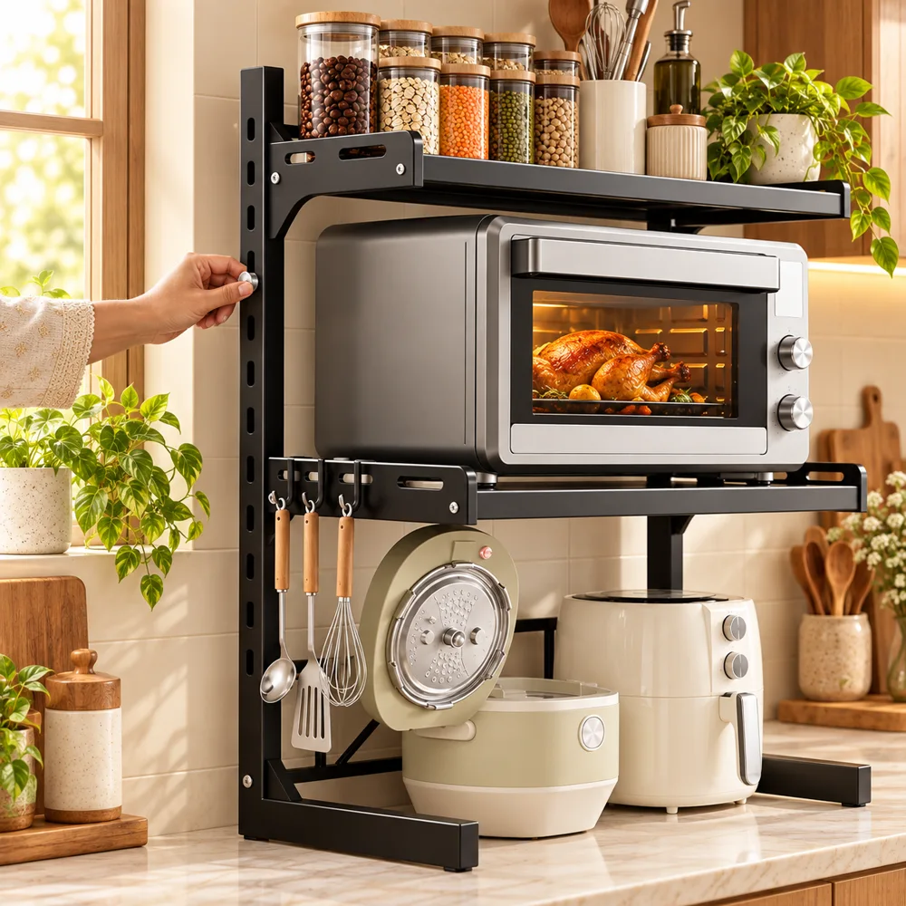 Adjustable Appliance Rack Three-Tier Frame — Ready for your space