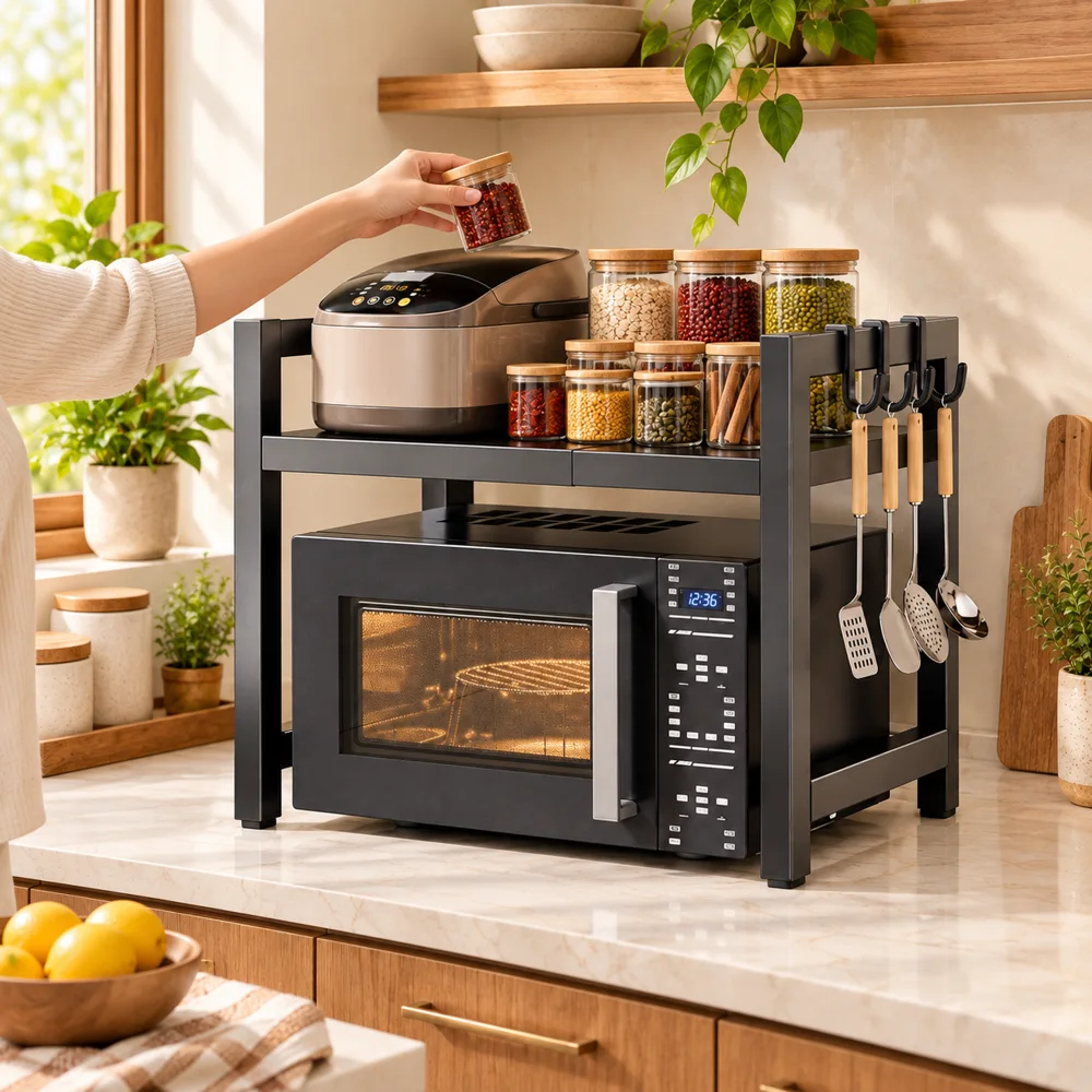 Extendable Appliance Shelf Single Shelf in use